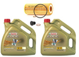 FOR BMW 3 SERIES 330D M SPORT 2004-2012 E91 8L CASTROL EDGE 5W30 & FILTER & PLUG