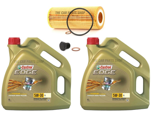FOR BMW 3 SERIES 330D M SPORT 2004-2012 E91 8L CASTROL EDGE 5W30 & FILTER & PLUG