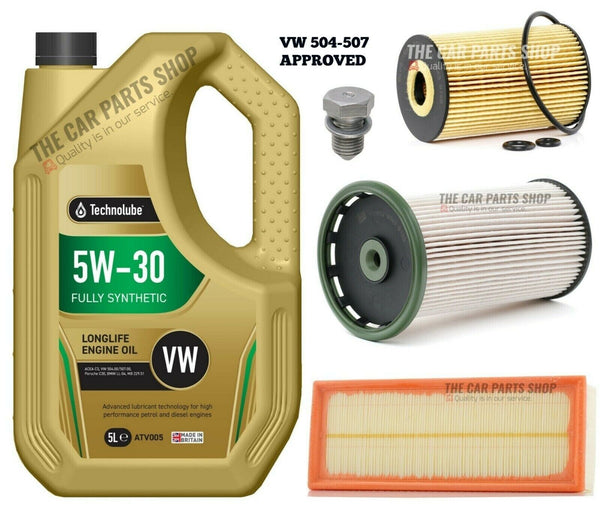 FOR SKODA OCTAVIA 2.0 VRS  SERVICE KIT  5L TECHNOLUBE WITH AIR OIL FUEL FILTER