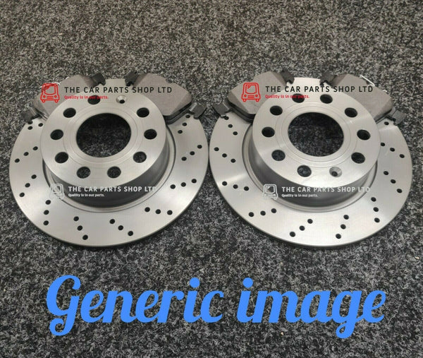 FOR VAUXHALL CORSA VXR MK3 2 X DRILLED REAR BRAKE DISCS 264MM AND PADS