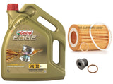 FOR BMW 1 SERIES 116i SPORT F20 5L CASTROL EDGE SERVICE KIT WITH OIL FILTER
