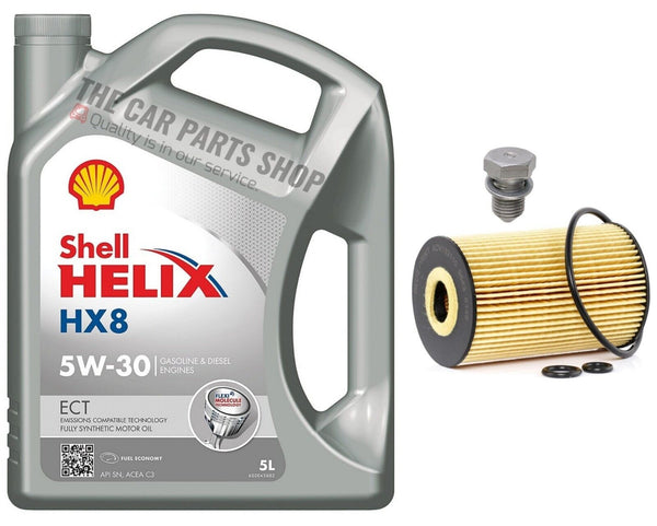 PREMIUM OIL CHANGE SERVICE KIT WITH SHELL HX8 5L FOR SEAT ALHAMBRA 2.0 TDI MK2