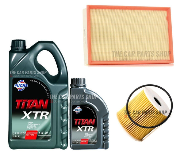 SERVICE KIT FOR VOLVO V70 2.4 MK2 PETROL NEW AIR OIL FILTER & 6L FUCHS XTR