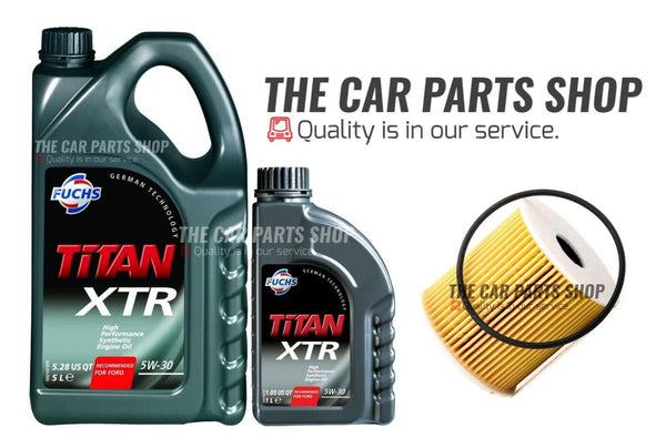 6L FUCHS 5W30 OIL CHANGE SERVICE KIT FOR VOLVO V70 2.4 MK2 PETROL