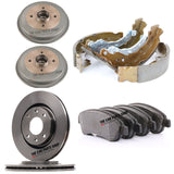 FOR CITROEN C3 PURETECH FEEL 1.2 FRONT BRAKE DISCS & PADS + REAR DRUMS & SHOES