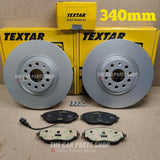 FITS AUDI SQ2 TFSI 2018+ DNUE DNFC TEXTAR FRONT BRAKE DISCS 340MM AND PADS
