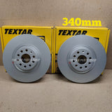 FOR VW GOLF GTI MK7 TEXTAR FRONT BRAKE DISCS 340MM PREMIUM DISCS NEW