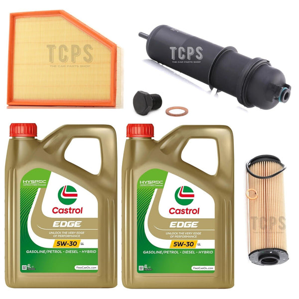 FUEL OIL AIR FILTER & 8L CASTROL LL SERVICE KIT FOR BMW 7 SERIES 730D 3.0 G11