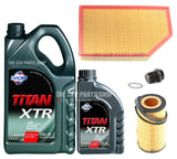 SERVICE KIT FOR VOLVO V70 2.4 DIESEL D5 6L 5W30 FUCHS OIL AND OIL AIR FILTER