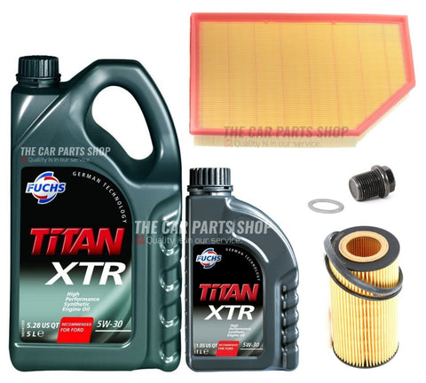 SERVICE KIT FOR VOLVO V70 2.4 DIESEL D5 6L 5W30 FUCHS OIL AND OIL AIR FILTER
