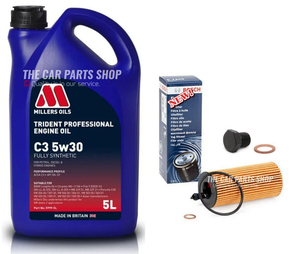 FOR BMW 320D F30 SHADOW EDITION BOSCH SERVICE KIT NEW BOSCH OIL FILTER & MILLERS