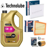 FOR FORD FIESTA 1.6 TDCI MK6 BOSCH SERVICE KIT 5L OIL & AIR OIL CABIN BOSCH KIT