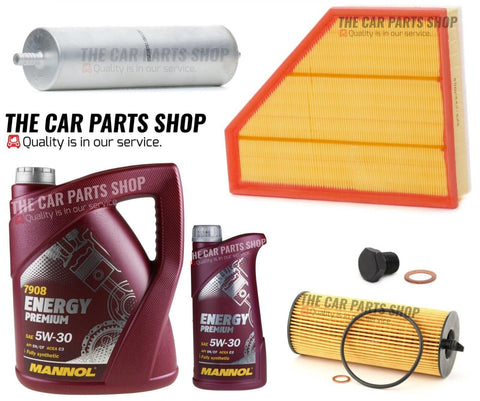 NEW AIR OIL FUEL FILTER 6L 5W30 SERVICE KIT FOR BMW 116D E87 07-12
