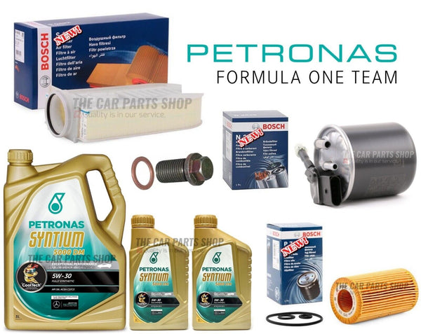 7L PETRONAS BOSCH SERVICE KIT FOR MERCEDES C-CLASS C220 CDI W204 AIR OIL FUEL OE