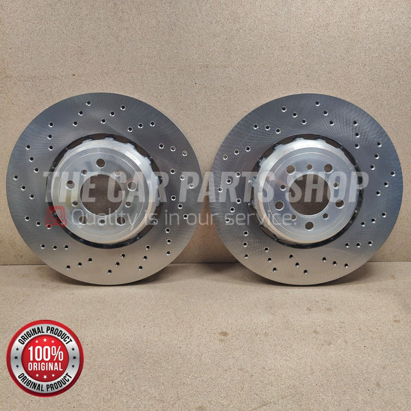 FOR BMW M2 COUPE F87  2 X NEW DRILLED FRONT BRAKE DISCS 380MM DIAMETER