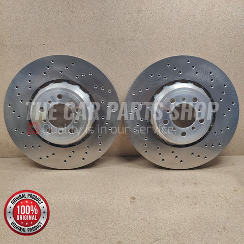 FOR BMW M2 COUPE F87  2 X NEW DRILLED FRONT BRAKE DISCS 380MM DIAMETER