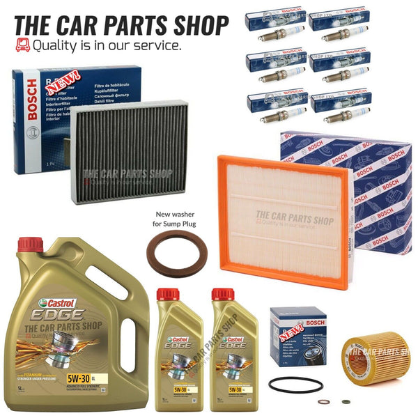 FOR BMW M2 COUPE F87 FULL BOSCH SERVICE KIT 7L CASTROL & FILTERS + 6 PLUGS SET