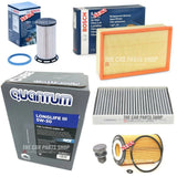 FOR VW GOLF TDI 2.0 MK7 BOSCH SERVICE KIT WITH 5L OEM QUANTUM 5W30 504-507