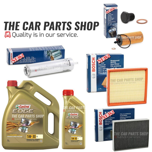 FULL SERVICE KIT FOR BMW 116D B37D15U0 + 6 LITRES CASTROL EDGE LL 5W30 MOTOR OIL