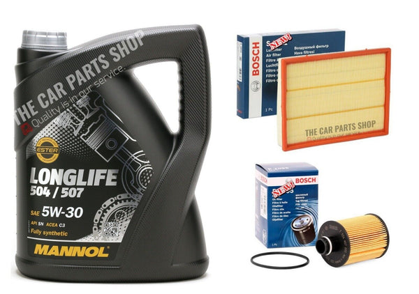 FOR SAAB 9-3 TURBO EDITION MK2 BOSCH SERVICE KIT 5L 5W30 AND AIR OIL FILTER