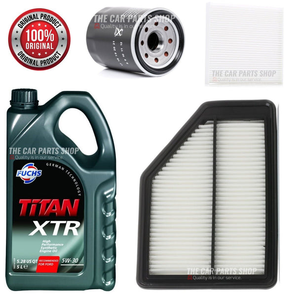 FOR HONDA CR-V 2.0 I-VTEC PETROL MK3 SERVICE KIT 5L FUCHS 5W30 AND AIR OIL CABIN