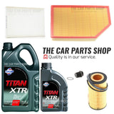 SERVICE KIT FOR VOLVO S60 2.0 D3 2010+6L FUCHS 5W30 & AIR OIL CABIN PLUG