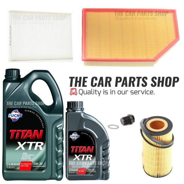 SERVICE KIT FOR VOLVO S60 2.0 D3 2010+6L FUCHS 5W30 & AIR OIL CABIN PLUG