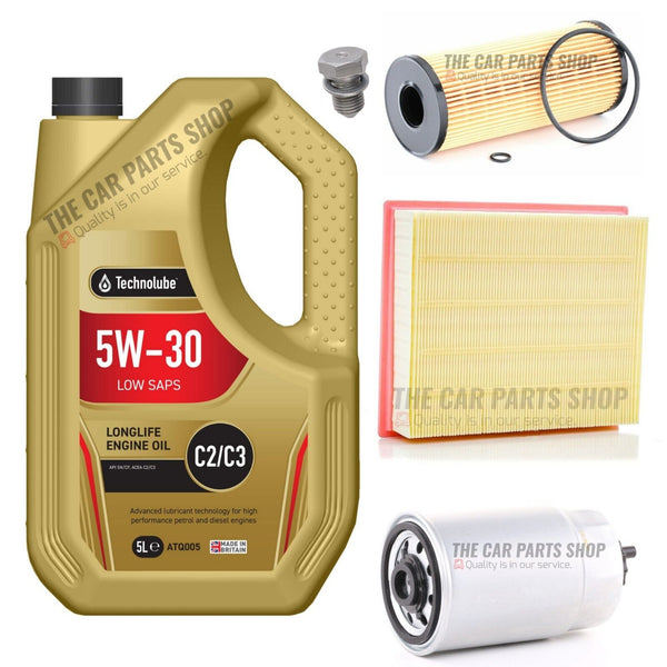 SERVICE KIT FOR VW PASSAT 1.9 TDI MK4 B5 ATJ 5L 5W30 LONGLIFE & FUEL OIL AIR KIT