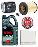 FITS FORD FOCUS 1.6 ZETEC 11-14 SERVICE KIT 5L FUCHS & AIR OIL CABIN FILTER KIT
