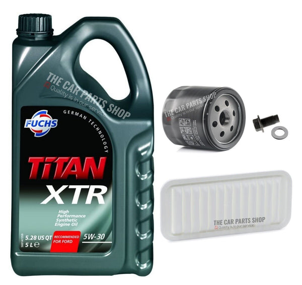 FOR TOYOTA YARIS 1.3 PETROL SERVICE KIT 5L 5W30 & AIR OIL SUMP PLUG