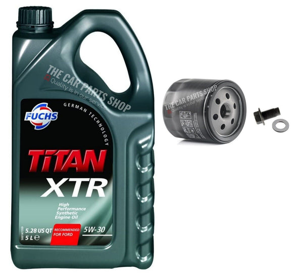 FOR TOYOTA YARIS 1.3 PETROL SERVICE KIT OIL FILTER & FUCHS 5W30 + NEW PLUG