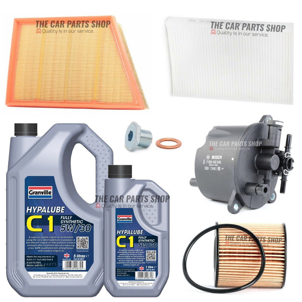 FOR RANGE ROVER EVOQUE 2.2 11-15 FULL SERVICE KIT WITH C1 GRANVILLE 5W30 OIL