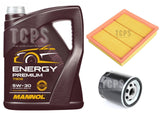 5L 5W30 + AIR OIL FILTER SERVICE KIT FOR VAUXHALL ASTRA MK7 1.2 SRI 15-21