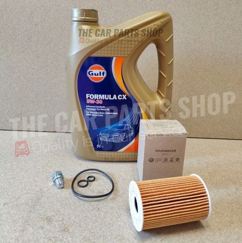 FITS VW SCIROCCO COUPE 2.0 TDI 08-17 GULF OIL CHANGE SERVICE KIT GENUINE FILTER