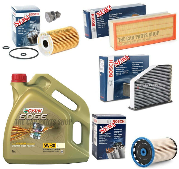 TO FIT VW PASSAT CC 2.0 TDI 2008-2012 FULL BOSCH SERVICE KIT + CASTROL 4L 5W30