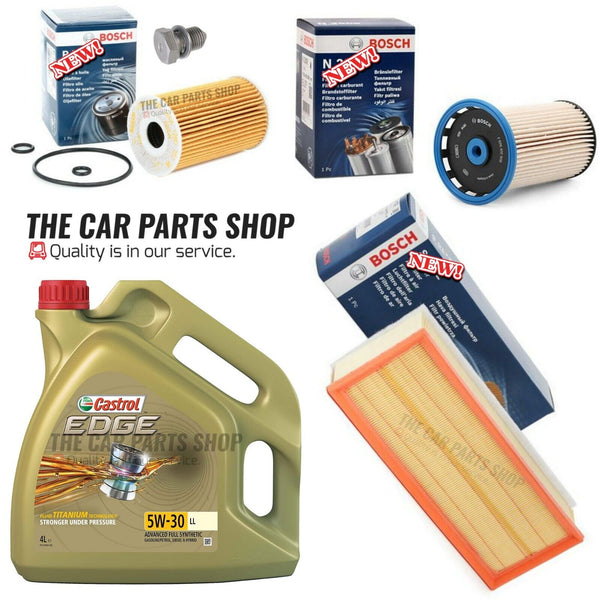 TO FIT VW PASSAT CC 2.0 TDI 2008-2012 BOSCH SERVICE KIT FUEL OIL AIR & CASTROL