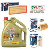 5L CASTROL AIR OIL FUEL BOSCH FITS VW TOURAN 1.6 TDI 2010-2015 BOSCH SERVICE KIT