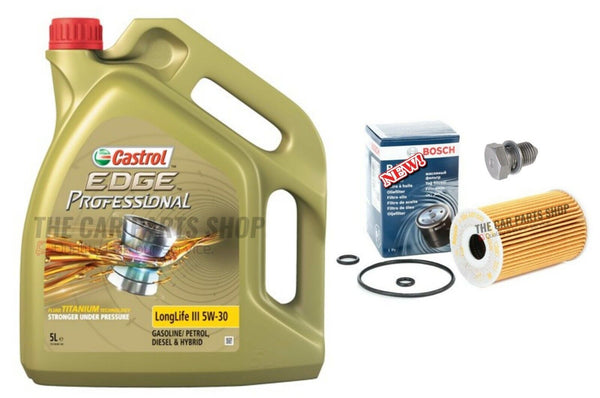 CASTROL 5L OIL CHANGE SERVICE KIT FITS VW TOURAN 1.6 TDI 2010-2015