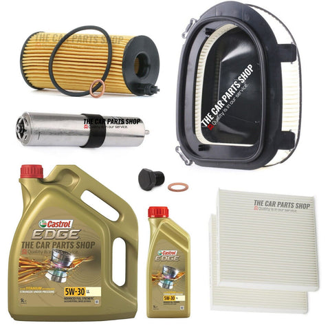 6 LITRES CASTROL EDGE 5W30 FOR BMW X3 F25 10-17 FULL SERVICE KIT & DRAIN PLUG