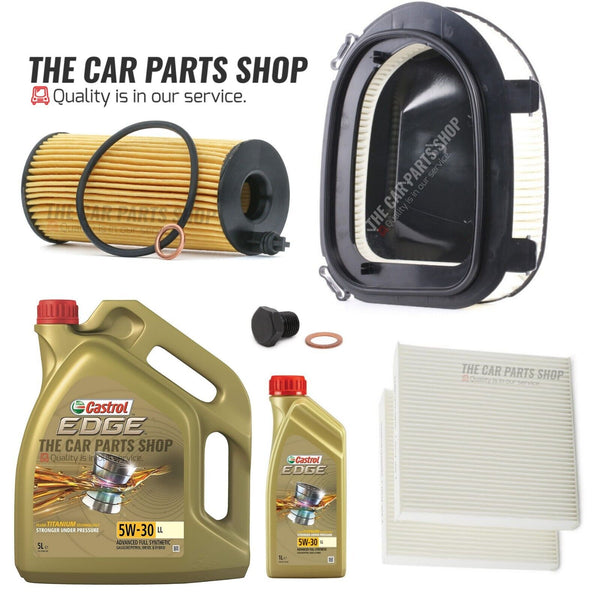 6L CASTROL EDGE 5W30 SERVICE KIT FOR BMW X3 F25 10-17 + AIR OIL CABIN KIT