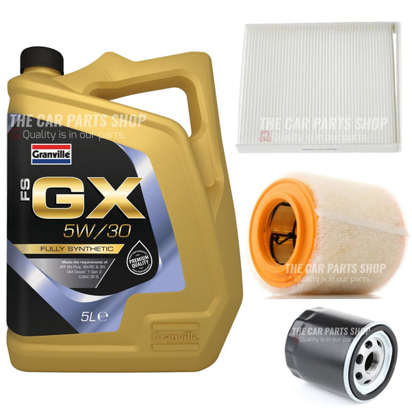 FOR VAUXHALL ASTRA 1.0 15-21 SERVICE KIT NEW AIR OIL POLLEN AND 5L 5W30 LSPI
