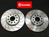 FOR AUDI A4 2.0 DRILLED BREMBO REAR BRAKE DISCS 288MM SOLID