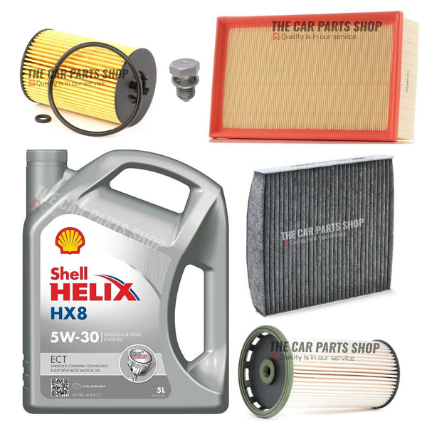 FITS VW GOLF MK7 GTD 2.0 DIESEL 12-16 SHELL HELIX PREMIUM SERVICE KIT