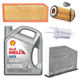 FOR AUDI TT COUPE 2.0 TFSI MK2 FULL SERVICE KIT + SHELL HELIX HX8 504-507 5W30