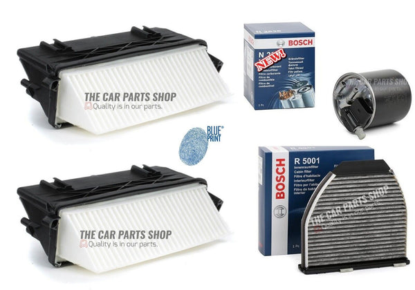 BOSCH AIR CABIN & FUEL FILTER SERVICE KIT FOR MERCEDES E350 CDI SPORT A207