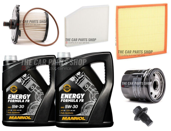 SERVICE KIT FOR FORD TRANSIT 2.2 350 L3 DIESEL 10L 5W30 & AIR OIL CABIN FUEL KIT