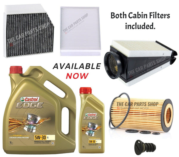 FITS MERCEDES C-CLASS C300 BLUETEC W205 SERVICE KIT 6L CASTROL + AIR OIL CABIN 2
