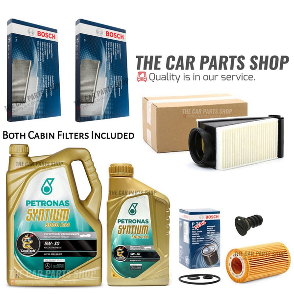 FITS MERCEDES C300 BLUETEC HYBRID W205 BOSCH SERVICE KIT PETRONAS 6L & 4 FILTERS