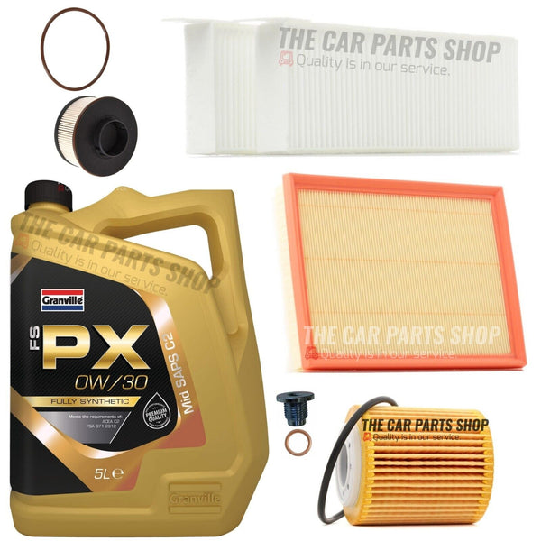 FOR CITROEN C5 1.5 HDI AIRCROSS 2018+ FULL SERVICE KIT & 5L 0W30 OIL