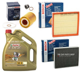FOR BMW 1 SERIES 116i F20 BOSCH SERVICE KIT 5L CASTROL EDGE + AIR OIL CABIN